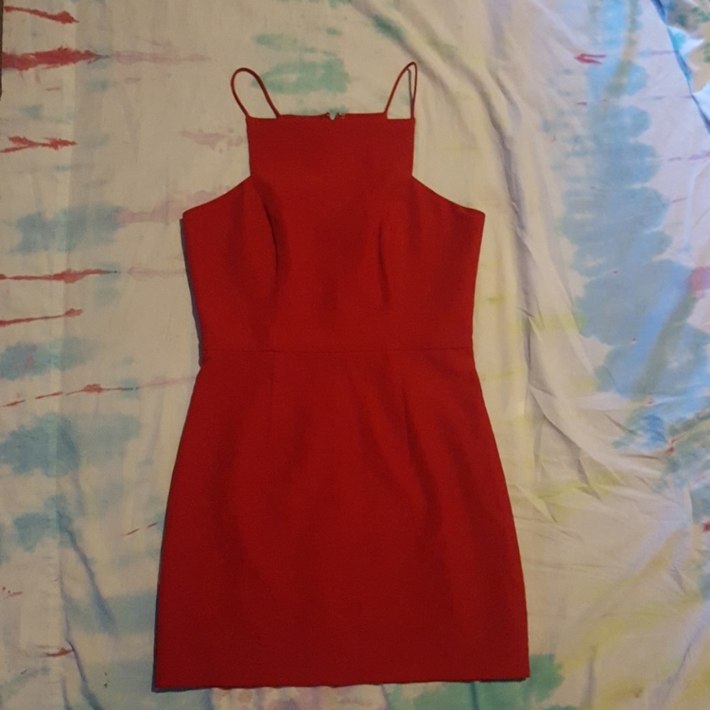 Short red dress